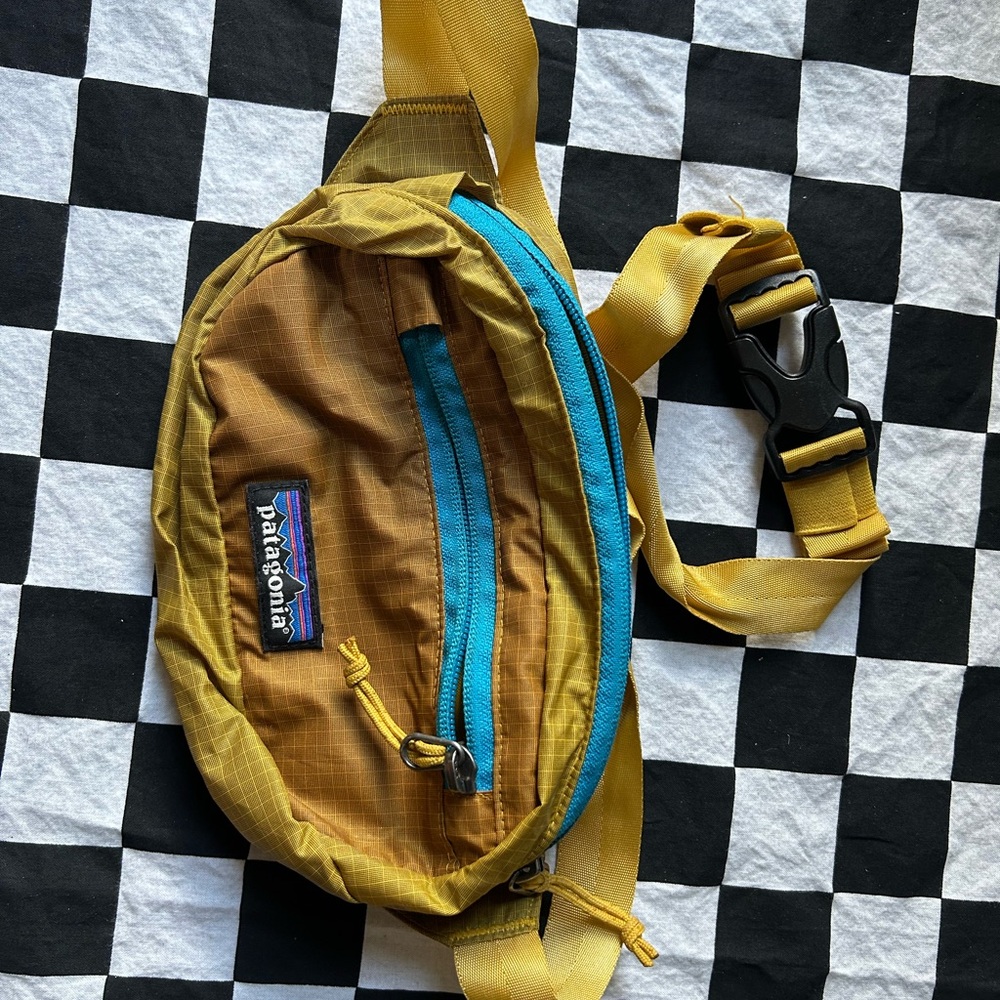 Patagonia Belt Bag in Yellow and Blue for Outdoor Adventures